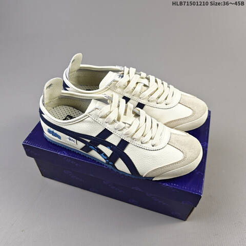 Onitsuka Tiger Mexico 66 Cream White Purple EU 36-45 Sneaker Casual Sneakers - Unisex (BS-69171)