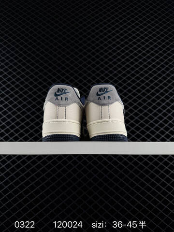 Nike Air Force 1 07 Navy Cream With Gray Swoosh EU 36-45 Lifestyle - Unisex (BS-72524)