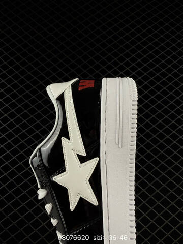 BAPE Bape Sta To Low Black White Red EU 36-46 Skate - Unisex (BS-69893)
