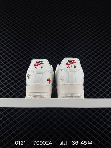Nike Air Force 1 07 LV8 IQ1143-100 White Cream With Multicolor Embroidered Details EU 36-45 Lifestyle - Unisex (BS-73049)