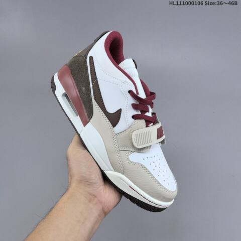 Jordan Legacy 312 Low White Beige Burgundy Brown EU 36-46 Casual - Unisex (BS-67077)