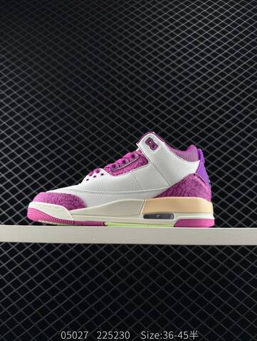 Jordan Air Jordan 3 Retro White Purple Pink Green Beige EU 36-45 Basketball Shoe - Unisex (BS-81294)