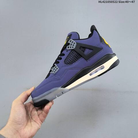 Jordan Air Jordan 4 Retro FV5029-500 Purple Black Grey Yellow EU 40-47 Basketball - Men's (BS-65899)