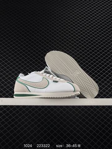 Nike Classic Cortez Black White And Silver Grey EU 36-45 5 Casual - Unisex (BS-74601)