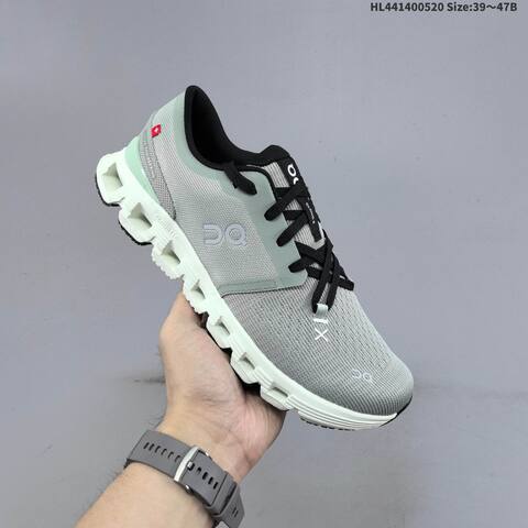 On Cloud X 4 Grey Black Mint White EU 39-47 Running Shoe Running Sneakers - Unisex BS-69533