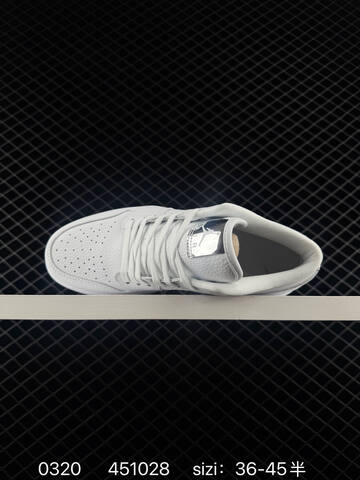 Jordan Air Jordan 1 Low White Silver EU 36-45 Casual - Unisex BS-72570