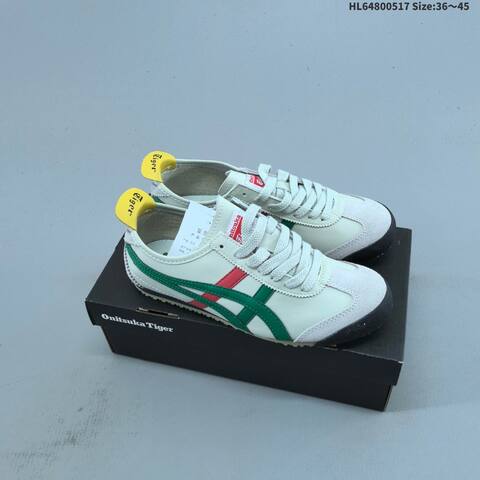 Onitsuka Tiger Mexico 66 Cream Brown Green Blue EU 36-45 Sneaker Casual Sneakers - Unisex (BS-68833)