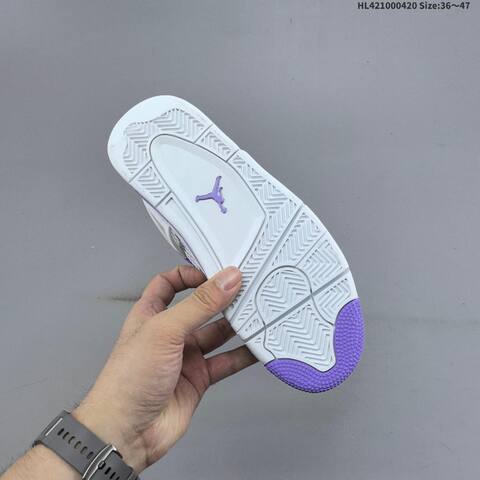 Nike Air Jordan 4 Retro White Purple EU 36-47 Basketball - Unisex (BS-66111)