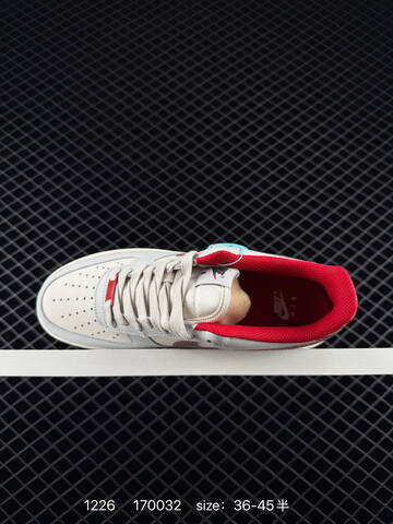 Nike Air Force 1 Low White Red EU 36-45 5 Lifestyle - Unisex (BS-73491)