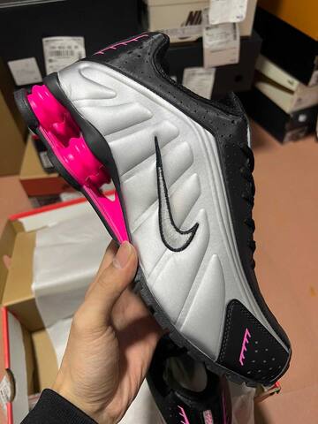 Nike Shox R4 Black Silver Pink Lifestyle (BS-87009)