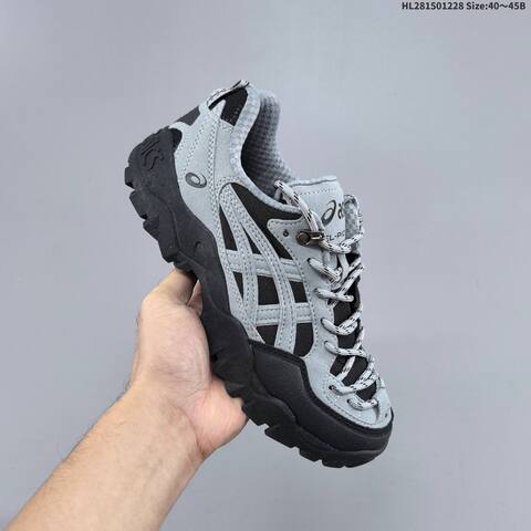 ASICS GEL-PICKAX Grey Black EU 40-45 Trail Shoe Trail Running Sneakers - Men's (BS-69121)