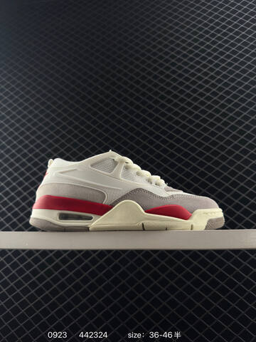 Jordan Air Jordan 4 Retro Off White Grey Red Cream EU 36-46 Basketball Shoe - Unisex (BS-80645)