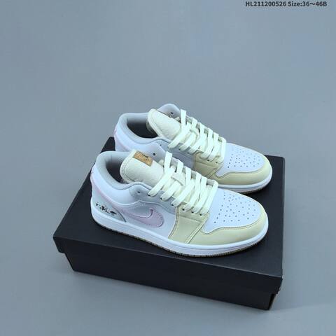 Jordan Air Jordan 1 Low White Black 36-46 Basketball - Unisex (BS-65877)