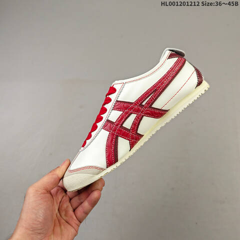Onitsuka Tiger MEXICO 66 Black Red Silver White EU 36-45 Sneaker Casual Sneakers - Unisex (BS-69165)