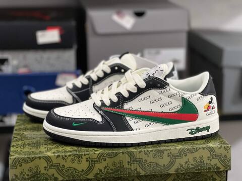 Jordan Air Jordan 1 Low DZ2688-009 Off White Black Red Green Sneaker (BS-87221)