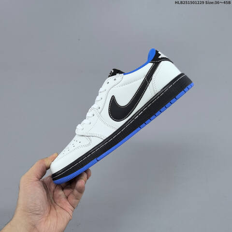 Jordan Air Jordan 1 Low x Travis Scott White Black Royal Blue EU 36-45 Casual - Unisex (BS-67190)