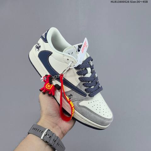 Nike Air Jordan 1 Low Cream Gray Navy Burgundy EU 36-45 Lifestyle - Unisex (BS-65864)