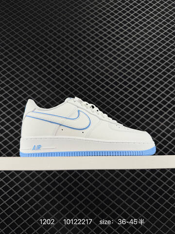 Nike Air Force 1 07 White Black Light Blue Metallic Gold EU 36-45 Lifestyle - Unisex (BS-73873)