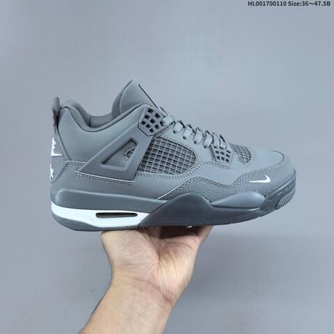 Nike Air Jordan 4 Nigel Sylvester Grey Black White EU 36-47 5 Basketball - Unisex (BS-67025)