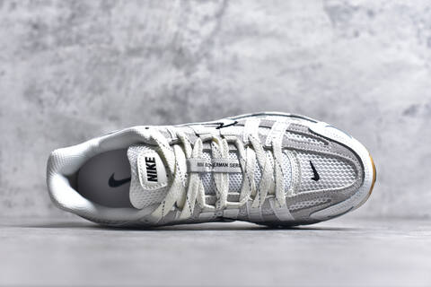 Nike P-6000 White Grey Black Gum Running Shoe (BS-59681)