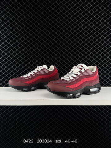 Nike Air Max 95 TT Burgundy Red Black White EU 40-46 Lifestyle - Men's (BS-71938)