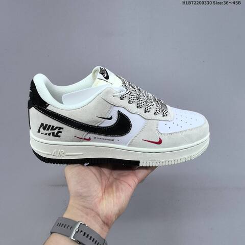 Nike Air Force 1 07 LV8 Off White Dark Black Red EU 36-45 Skate Shoe - Unisex BS-61024