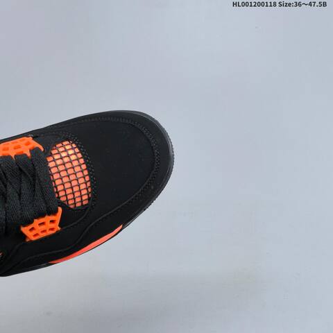 Jordan Air Jordan 4 Retro Black Orange 36-47 5 Basketball - Unisex (BS-66932)