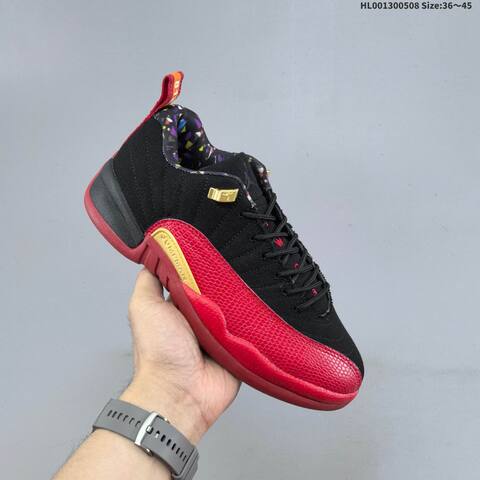 Jordan Air Jordan 12 Retro Low SE Super Bowl Black Red Gold EU 36-45 Basketball - Unisex BS-66022