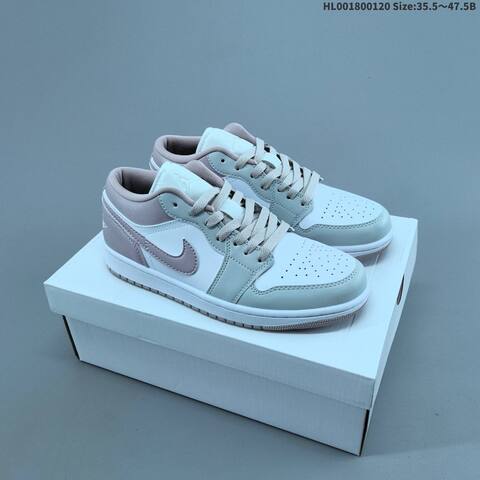 Jordan Air Jordan 1 Low White Gray Pink EU 35 5-47 5 Lifestyle - Unisex (BS-66914)