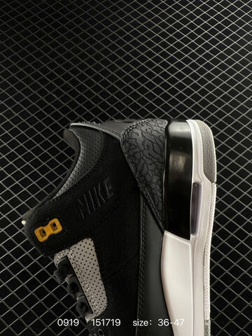 Jordan Air Jordan 3 Retro Tinker Black Cement Black Grey White Yellow EU 36-47 Basketball Shoe - Unisex BS-80667
