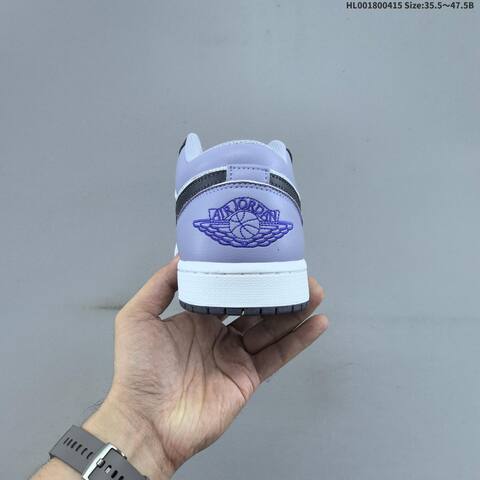 Jordan Air Jordan 1 Low White Dark Gray Light Purple 35 5-47 5 Basketball - Unisex (BS-66181)
