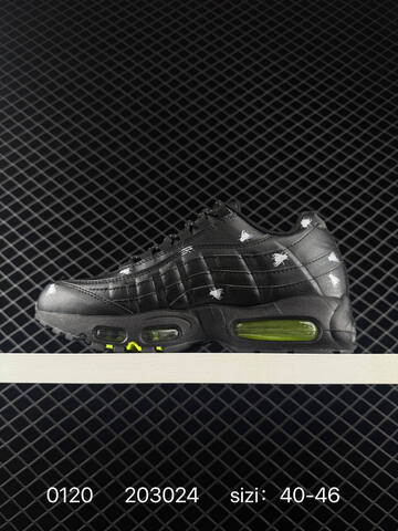 Nike Air Max 95 IM3082-001 Black Volt With White Graphic Print EU 40-46 Lifestyle - Men's (BS-73055)