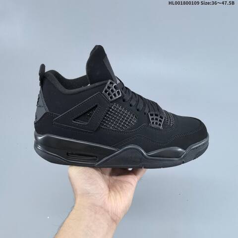 Jordan Air Jordan 4 Retro Black Cat Black 36 47 5 Basketball - Unisex (BS-67046)