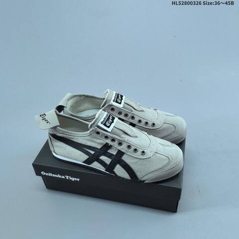 Onitsuka Tiger Mexico 66 Paraty Slip On Black White Yellow EU 36-45 Sneaker Casual Sneakers - Unisex (BS-68967)