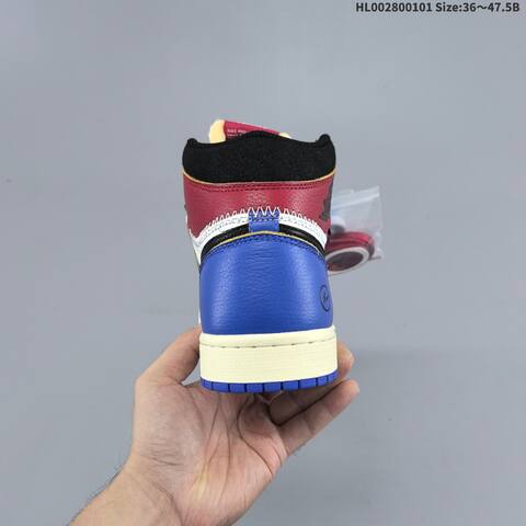 Nike Air Jordan 1 Retro High OG Black White Blue Red 36 47 5 Basketball - Unisex (BS-67148)