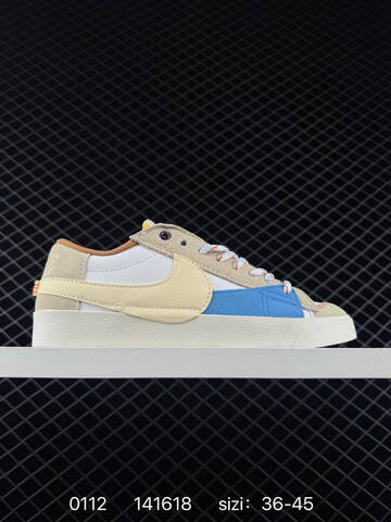 Nike Blazer Low 77 Jumbo DQ1470-141 White Light Blue EU 36-45 Casual - Unisex (BS-73187)