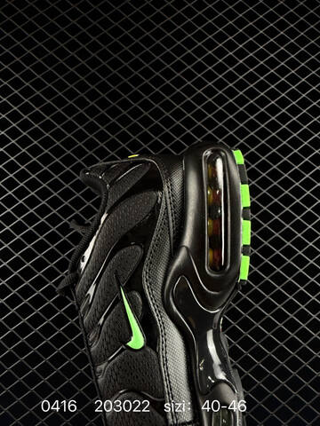 Nike Air Max Plus TN Black With Neon Green Accents EU 40-46 Running - Men's (BS-72058)