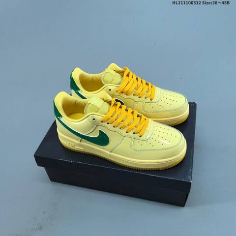 Nike Air Force 1 White Gold Yellow Green EU 36-45 Sneaker - Unisex BS-65979