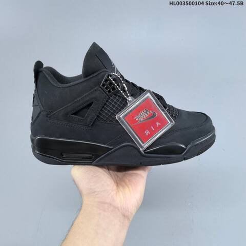 Jordan Air Jordan 4 Retro Black 40 47 5 Basketball - Men's (BS-67119)