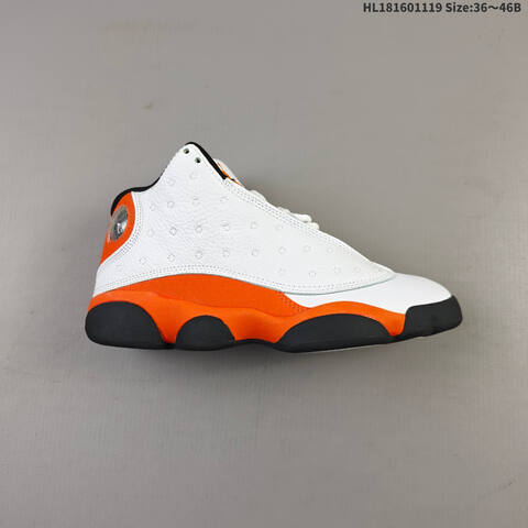 Jordan Air Jordan 13 White Black Orange 36-46B Basketball - Women's (BS-63456)