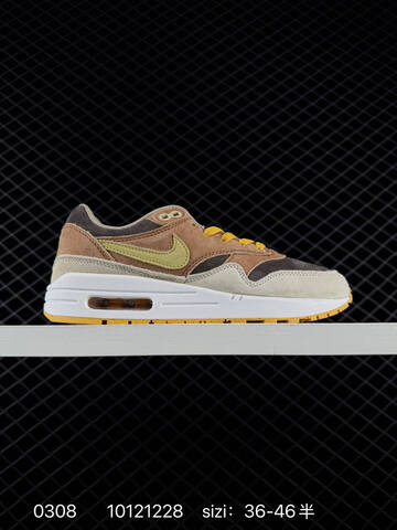 Nike Air Max 1 Pink Brown Cream With Black Swoosh 36-46 5 Lifestyle - Unisex (BS-72735)