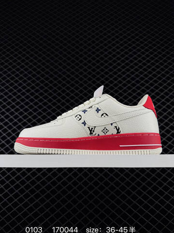 Nike Air Force 1 07 Low White Red EU 36-45 5 Casual - Unisex (BS-73342)