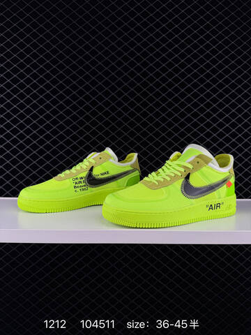Nike Air Force 1 Low Volt Neon Yellow Black EU 36-45 5 Lifestyle - Unisex (BS-73753)