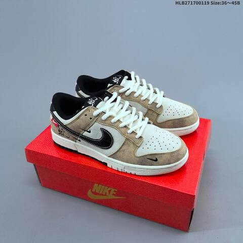 Nike SB Dunk Low White Navy Grey Red EU 36-45 Skate Shoe - Unisex BS-61904