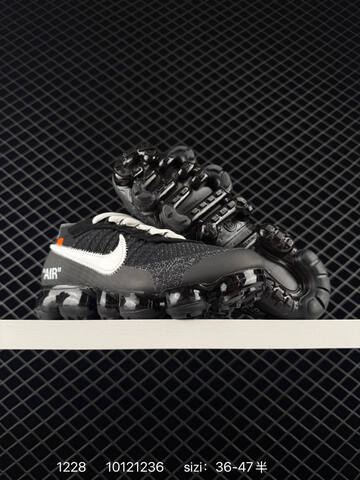 Nike Off-White x Air VaporMax Flyknit Black White And White Cream EU 36-47 5 Running - Unisex (BS-73428)