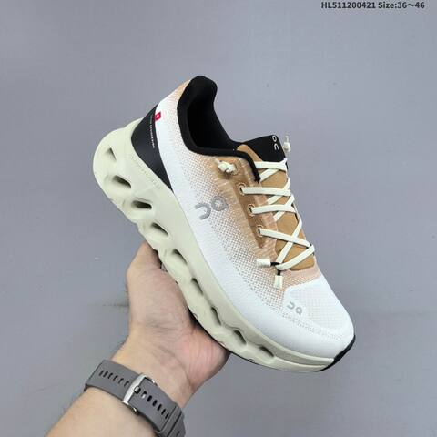 On Cloudtilt White Beige Burgundy EU 36-46 Running Shoe Running Sneakers - Unisex (BS-69590)