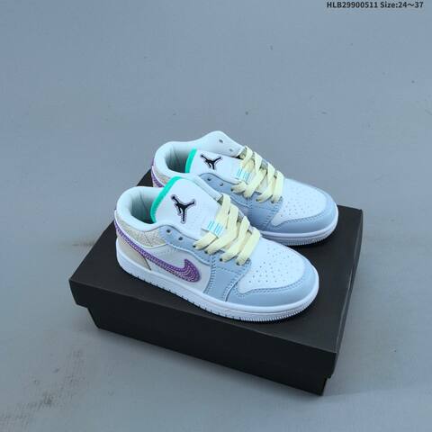 Jordan Air Jordan 1 Low White Pink Mint Blue EU 24-37 Casual - Women's (BS-65997)