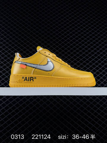 Nike Air Force 1 Off-White MCA White Black Blue Yellow Variants EU 36-46 Lifestyle - Unisex (BS-72669)