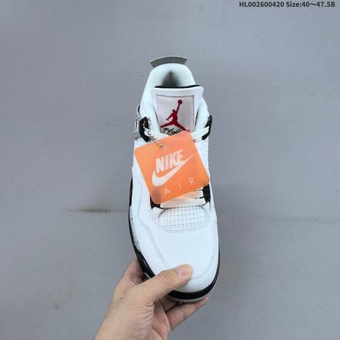 Jordan Air Jordan 4 Retro OG White Black Cement Grey EU 40-47 5 Basketball - Men's (BS-66121)