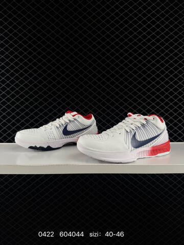 Nike Zoom Kobe 4 White Navy Red EU 40-46 Basketball - Men's (BS-71931)